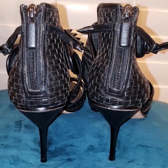 BcbgMaxazria Circa Woven Studded Heels - Picture 7 of 8